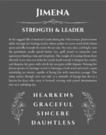 Jimena personalized name meaning print in gray