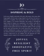 Jo custom name print for wall display in navy blue