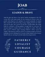Joab custom name meaning print in deep blue