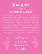 Joaquin name meaning wall art by Get Your Story in pink