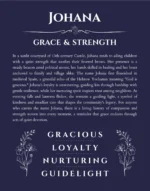Johana custom name print for wall display in navy blue