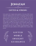 Jonatan custom name art showing meaning and origin in purple