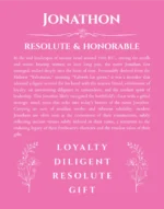 Jonathon name meaning wall art by Get Your Story in pink