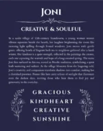 Joni personalized name meaning print in navy blue