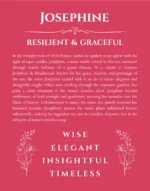 Josephine name meaning gift print in red