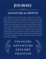 Journee custom name print for wall display in deep blue