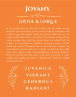 Jovany name meaning gift print in orange