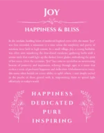 Joy custom name print for wall display in pink