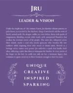Jru personalized wall art with the story of your name in purple