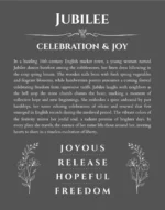 Jubilee personalized name meaning print in gray