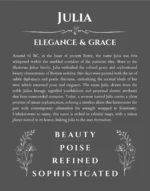 Julia name meaning wall art by Get Your Story in gray