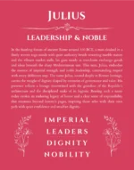 Julius custom name meaning print in red