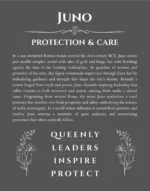 Juno personalized name print with origin and traits in gray