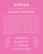 Jupiter custom name print for wall display in pink