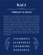 Kaci name meaning gift print in deep blue