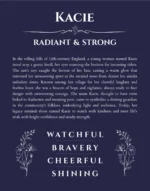 Kacie name meaning wall art by Get Your Story in navy blue