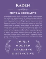 Kaden personalized name meaning print in purple