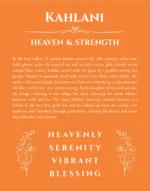 Kahlani name origin print with meaning and traits in orange