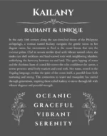 Kailany custom name meaning print in gray