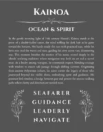 Kainoa name origin print with meaning and traits in gray