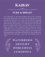 Kairav custom name art showing meaning and origin in purple