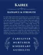 Kairee personalized name meaning print in deep blue