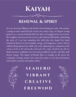 Kaiyah name origin print with meaning and traits in purple