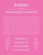 Kaizen custom name meaning print in pink
