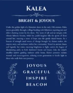 Kalea name meaning gift print in deep blue