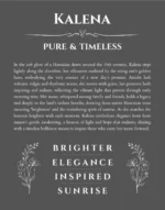 Kalena custom name meaning print in gray