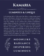 Kamaria personalized wall art with the story of your name in navy blue