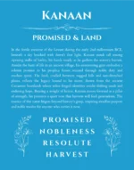 Kanaan personalized name art with origin story in blue