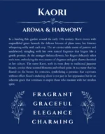 Kaori custom name meaning print in deep blue