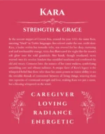 Kara name meaning wall art by Get Your Story in red