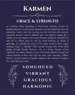 Karmen custom name meaning print in navy blue
