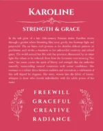 Karoline personalized name meaning print in red