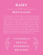 Kasey name meaning gift print in pink
