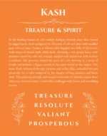 Kash personalized name art with origin story in orange