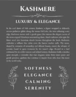 Kashmere personalized name print with origin and traits in gray
