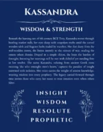 Kassandra personalized name art with origin story in deep blue