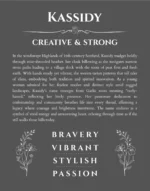 Kassidy name meaning wall art by Get Your Story in gray