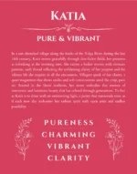 Katia personalized wall art with the story of your name in red