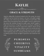 Kaylie custom name meaning print in gray