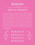 Kaylyn custom name print for wall display in pink