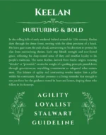 Keelan custom name print for wall display in dark green