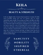 Keila custom name meaning print in deep blue