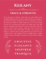 Keilany name meaning wall art by Get Your Story in red