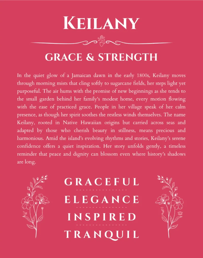 Keilany name meaning wall art by Get Your Story in red