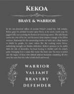 Kekoa personalized name meaning print in gray
