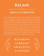 Kelani name origin print with meaning and traits in orange